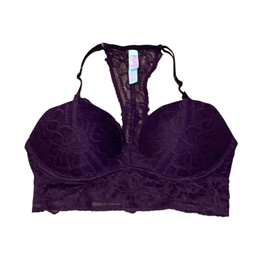 Victoria’s Secret PINK Burgundy Push Up Bralette, Eras Tour, Evermore, Small